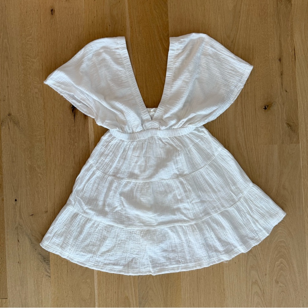 Aerie Pool-To-Party Flutter Sleeve Dress - Small